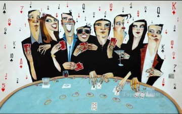 印象派 Painting - カジノ ポーカー ギャンブル